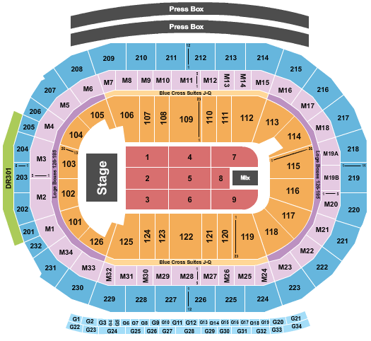 Little Caesars Arena Andrea Bocelli Seating Chart